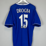 2003/05 CHELSEA DROGBA #15 HOME SHIRT (XL) UMBRO