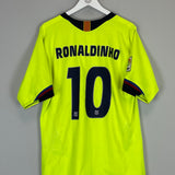 2005/06 BARCELONA RONALDINHO #10 AWAY SHIRT (XL) NIKE