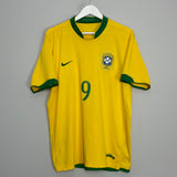 2006/08 BRAZIL RONALDO #9 HOME SHIRT (L) NIKE