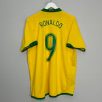 2006/08 BRAZIL RONALDO #9 HOME SHIRT (L) NIKE