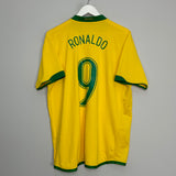 2006/08 BRAZIL RONALDO #9 HOME SHIRT (L) NIKE