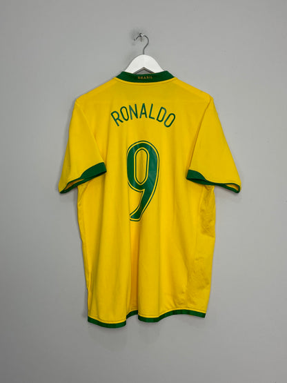 2006/08 BRAZIL RONALDO #9 HOME SHIRT (L) NIKE