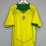 2004/06 BRAZIL RONALDO #9 HOME SHIRT (L) NIKE