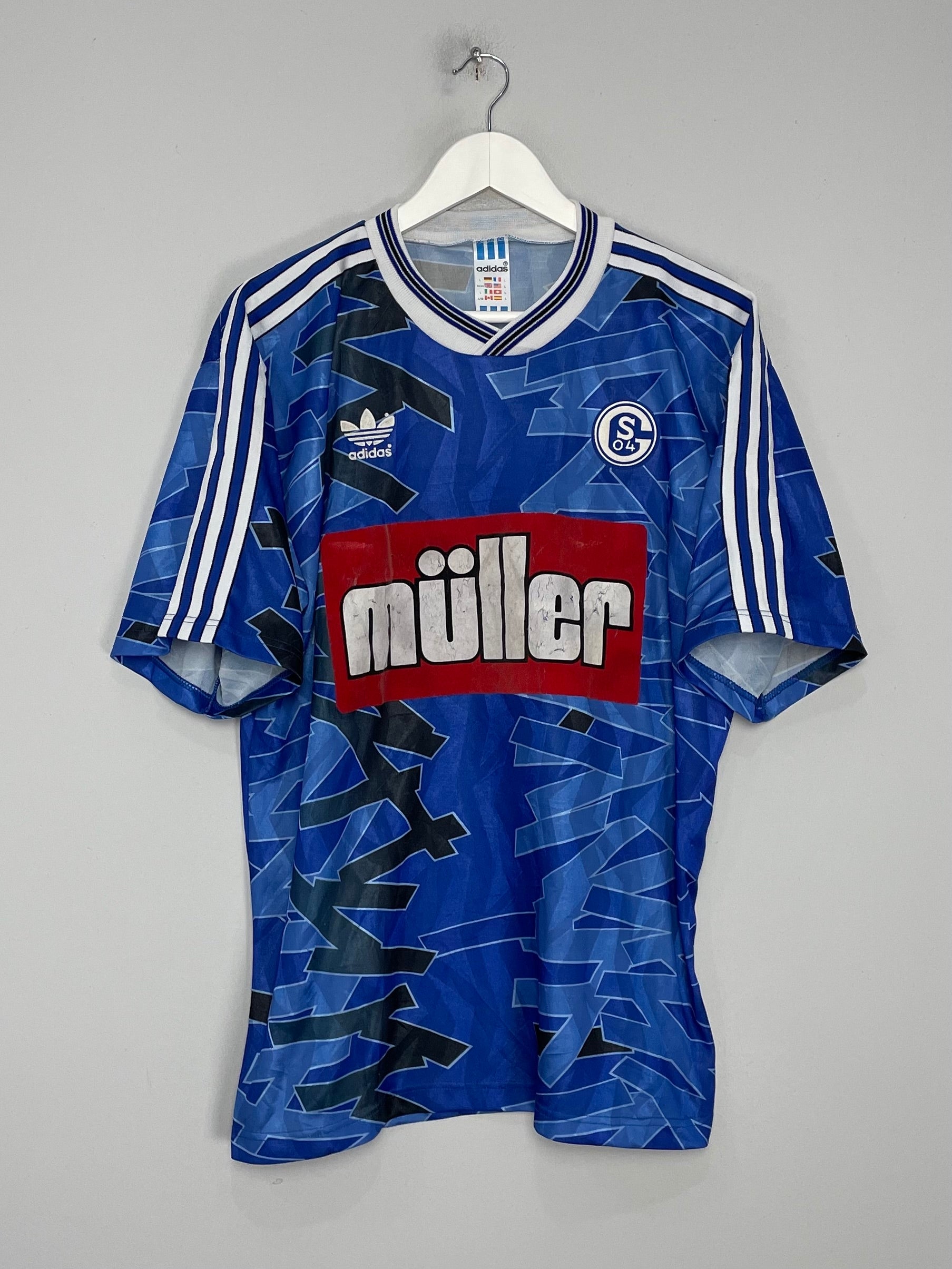 1993/94 SCHALKE HOME SHIRT (L) ADIDAS