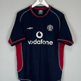 2000/01 MANCHESTER UNITED BECKHAM #7 THIRD SHIRT (M) UMBRO