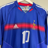 2004/06 FRANCE ZIDANE #10 HOME SHIRT (XL) ADIDAS