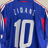 2004/06 FRANCE ZIDANE #10 HOME SHIRT (XL) ADIDAS