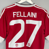 2015/16 MANCHESTER UNITED FELLAINI #27 HOME SHIRT (M) ADIDAS