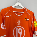 2004/06 NETHERLANDS ROBBEN #19 HOME SHIRT (L) NIKE