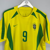 2002/04 BRAZIL RONALDO #9 HOME SHIRT (M) NIKE