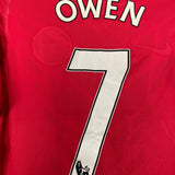 2010/11 MANCHESTER UNITED OWEN #7 *MATCH ISSUE* HOME SHIRT (M) NIKE