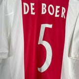 2004/05 AJAX DE BOER #5 HOME SHIRT (L) ADIDAS