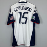 2010/11 NEW ENGLAND REVOLUTION SCHILAWSKI #15 *PLAYER ISSUE* AWAY SHIRT (XL) ADIDAS