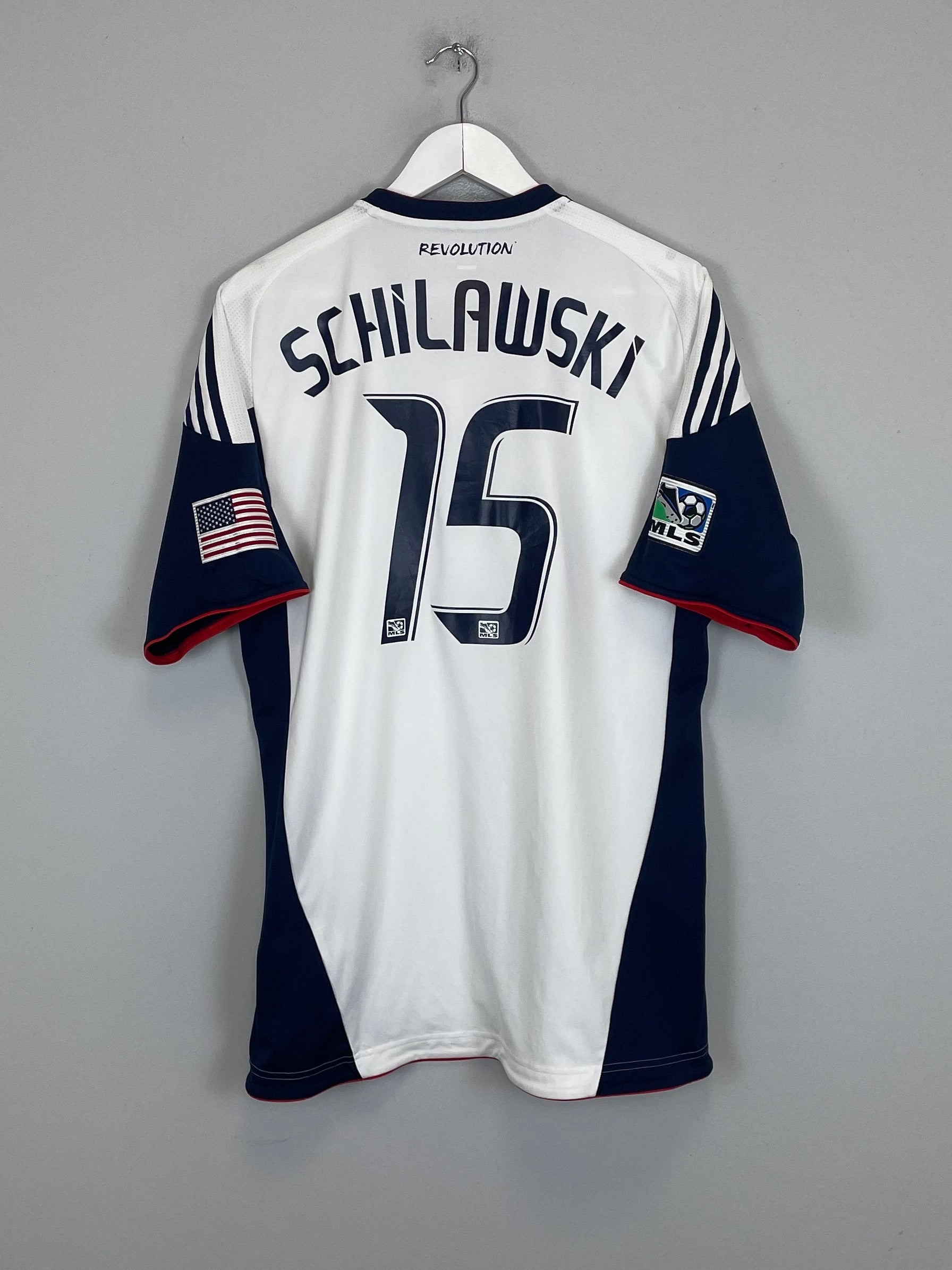 2010/11 NEW ENGLAND REVOLUTION SCHILAWSKI #15 *PLAYER ISSUE* AWAY SHIRT (XL) ADIDAS