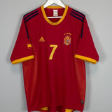 2002/04 SPAIN RAUL #7 HOME SHIRT (L) ADIDAS