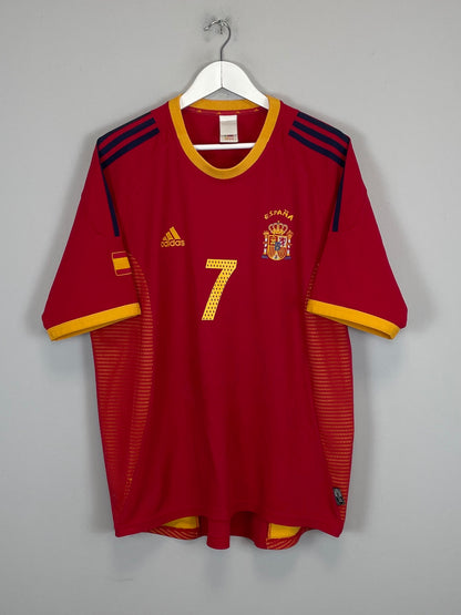 2002/04 SPAIN RAUL #7 HOME SHIRT (L) ADIDAS