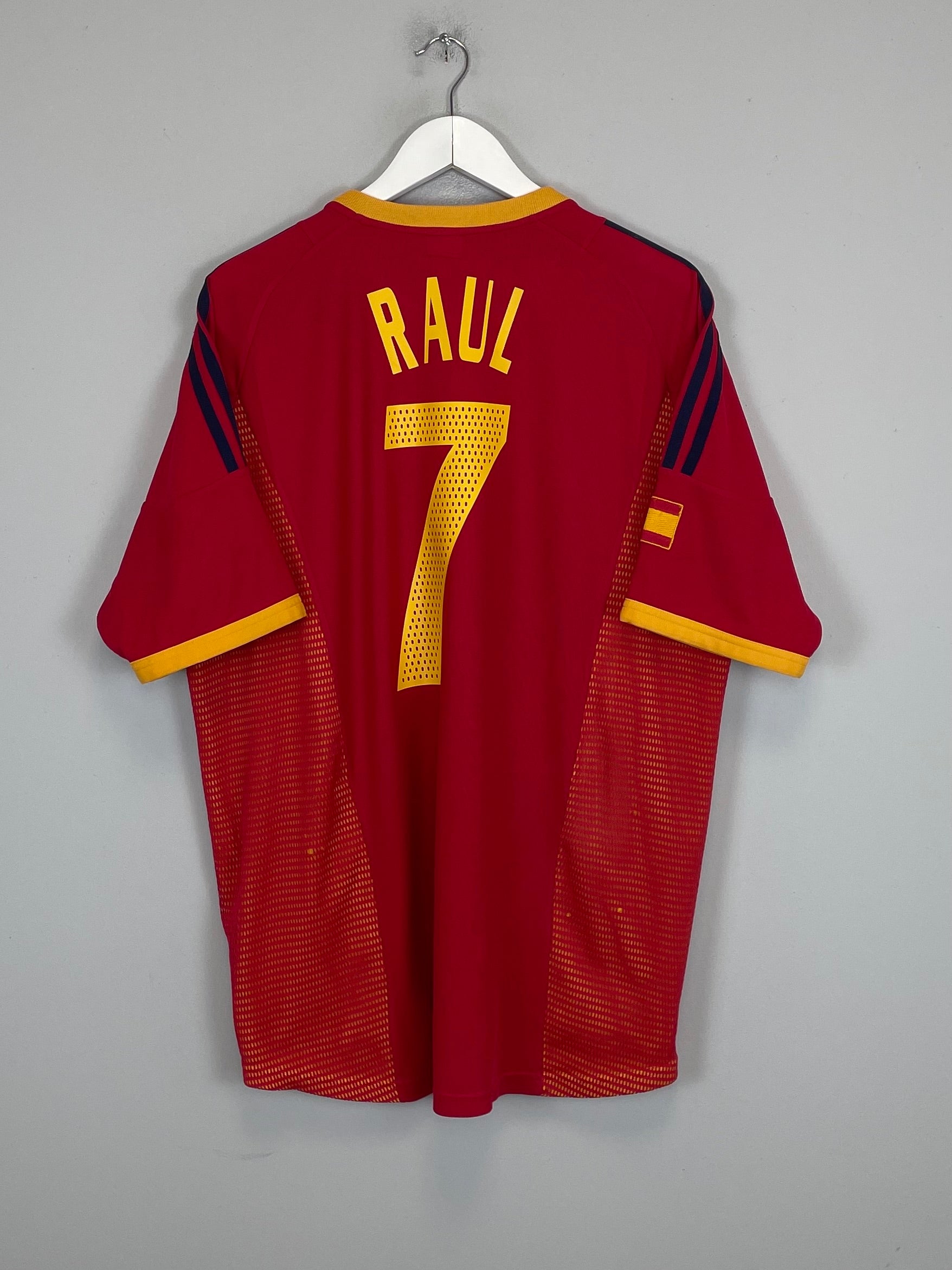 2002/04 SPAIN RAUL #7 HOME SHIRT (L) ADIDAS