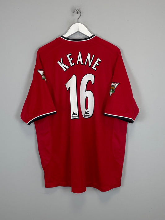 2000/02 MANCHESTER UNITED KEANE #16 HOME SHIRT (XXL) UMBRO