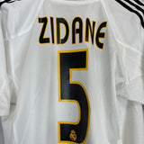 2004/05 REAL MADRID ZIDANE #5 HOME SHIRT (S) ADIDAS