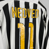 2003/04 JUVENTUS NEDVED #11 L/S HOME SHIRT (L) NIKE