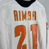 2005/06 VALENCIA AIMAR #21 L/S HOME SHIRT (M) NIKE