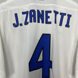 2011/12 INTER MILAN J.ZANETTI #4 AWAY SHIRT (XL) NIKE