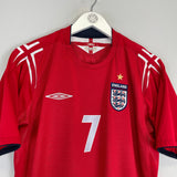 2004/06 ENGLAND BECKHAM #7 AWAY SHIRT (L) UMBRO