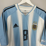 2004/05 ARGENTINA RIQUELME #8 HOME SHIRT (L) ADIDAS