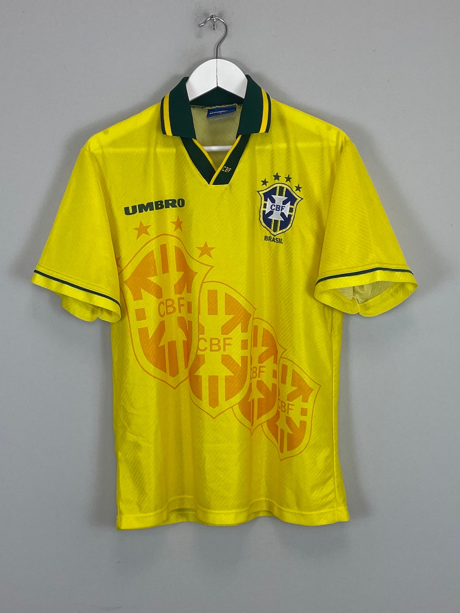 1994/96 BRAZIL #8 HOME SHIRT (M) UMBRO