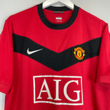 2009/10 MANCHESTER UNITED EVRA #3 HOME SHIRT (L) NIKE