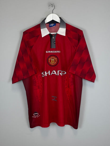 1996/98 MANCHESTER UNITED CANTONA #7 HOME SHIRT (XXL) UMBRO