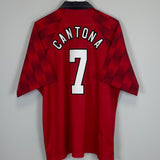 1996/98 MANCHESTER UNITED CANTONA #7 HOME SHIRT (XXL) UMBRO