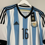 2013/15 ARGENTINA AGUERO #16 *BNWT* HOME SHIRT (XL) ADIDAS