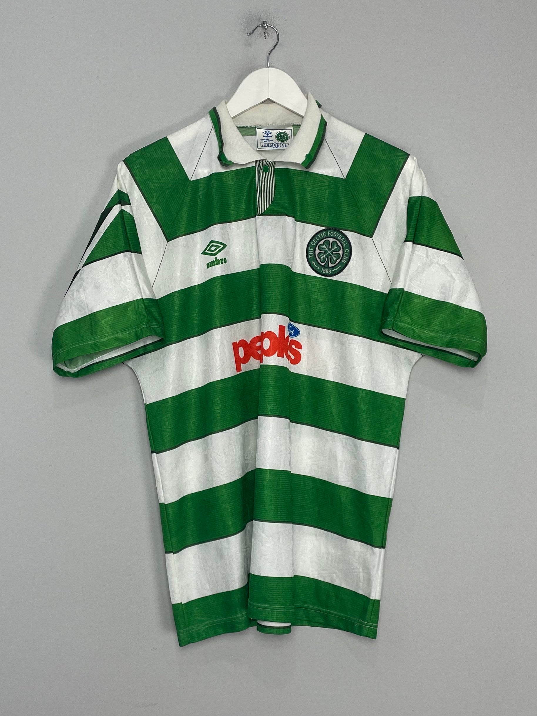 1991/92 CELTIC HOME SHIRT (M) UMBRO