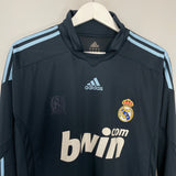 2009/10 REAL MADRID #22 *PLAYER ISSUE* L/S AWAY SHIRT (L) ADIDAS