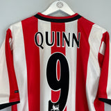 2000/01 SUNDERLAND QUINN #9 HOME SHIRT (S) NIKE