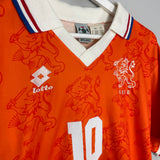 1994 NETHERLANDS BERGKAMP #10 HOME SHIRT (L) LOTTO