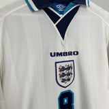 1995/97 ENGLAND GASCOIGNE #8 HOME SHIRT (L) UMBRO