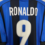 1999/00 INTER MILAN RONALDO #9 HOME SHIRT (XL) NIKE