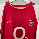 2002/04 ARSENAL BERGKAMP #10 C/L HOME SHIRT (XL) NIKE