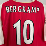 2002/04 ARSENAL BERGKAMP #10 C/L HOME SHIRT (XL) NIKE