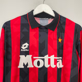 1993/94 AC MILAN L/S HOME SHIRT (M) LOTTO