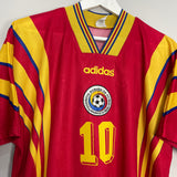 1996 ROMANIA HAGI #10 AWAY SHIRT (L) ADIDAS