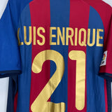 2001/02 BARCELONA LUIS ENRIQUE #21 HOME SHIRT (L) NIKE