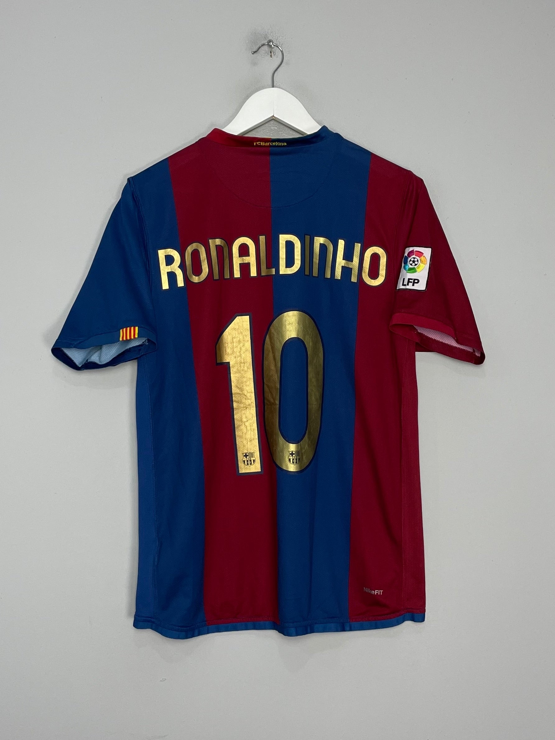 2006/07 BARCELONA RONALDINHO #10 HOME SHIRT (M) NIKE