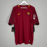 2016/17 ROMA TOTTI #10 *BNWT* TRIBUTE HOME SHIRT (XXL) NIKE