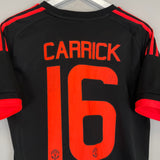 2015/16 MANCHESTER UNITED CARRICK #16 AWAY SHIRT (M) ADIDAS