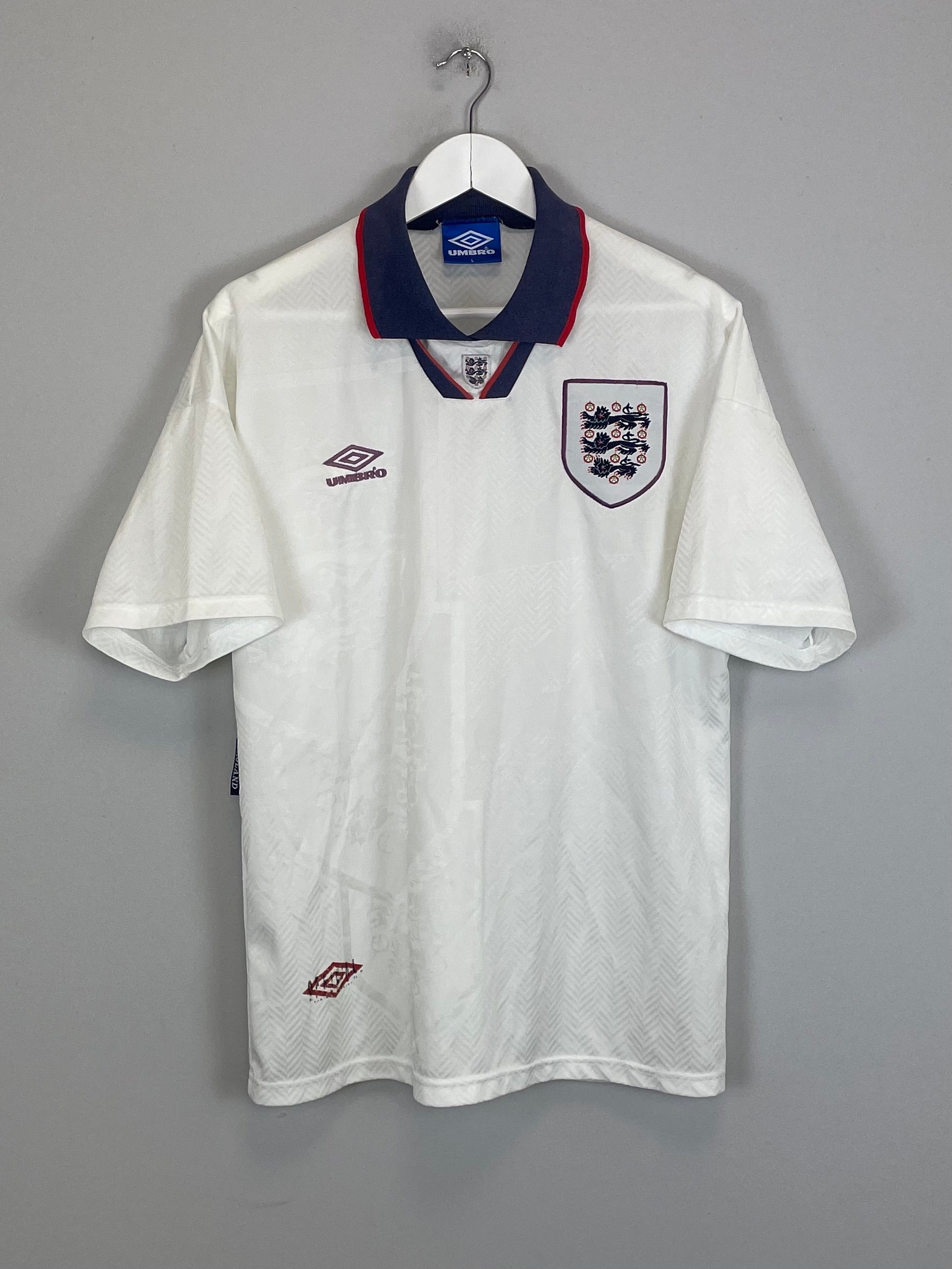 1993/95 ENGLAND HOME SHIRT (L) UMBRO