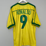 1998/00 BRAZIL RONALDO #9 HOME SHIRT (L) NIKE