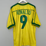 1998/00 BRAZIL RONALDO #9 HOME SHIRT (L) NIKE